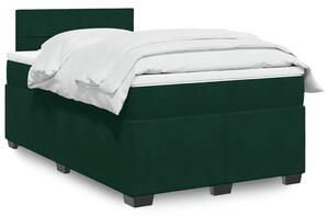 Box spring postel s matrací tmavě zelená 120x190 cm samet 3286261
