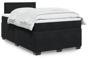 Box spring postel s matrací černá 120 x 190 cm samet 3286260