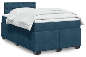 Box spring postel s matrací tmavě modrá 120x190 cm samet 3286274