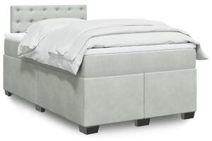 Box spring postel s matrací světle šedá 120 x 200 cm samet 3286294