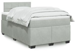 Box spring postel s matrací světle šedá 120 x 200 cm samet 3286282