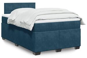 Box spring postel s matrací tmavě modrá 120 x 200 cm samet 3286286