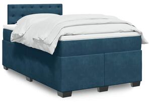 Box spring postel s matrací tmavě modrá 120 x 200 cm samet 3286298