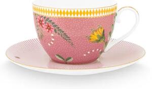 Pip Studio La Majorelle cappuccino šálek s podšálkem 270ml, růžový