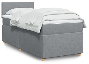 Box spring postel s matrací světle šedá 80 x 200 cm textil 3286500