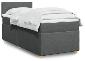 Box spring postel s matrací tmavě šedá 80 x 200 cm textil 3286501