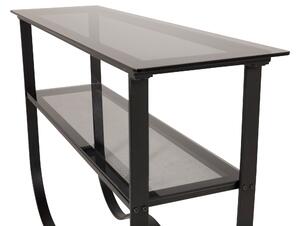 Odkládací stolek Wavy, černý, 33,5x117