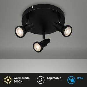 BRILONER LED bodové svítidlo pr. 21 cm 3xGU10 4,8W 400lm černá IP44 BRI 2992-035R