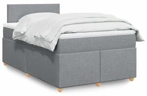 Box spring postel s matrací světle šedá 120x190 cm textil 3286612