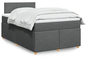 Box spring postel s matrací tmavě šedá 120x190 cm textil 3286613