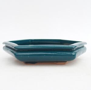 E-bonsai Keramická bonsai miska 20 x 17,5 x 4 cm zelená