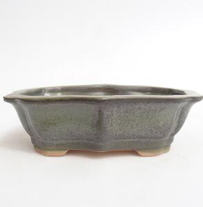 E-bonsai Keramická bonsai miska 15,5 x 11,5 x 4,5 cm zelená