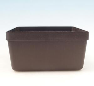 E-bonsai Bonsai miska plast YMDR-3 hnědá - 20 x 20 x 10 cm