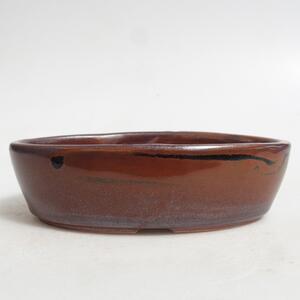 E-bonsai Keramická bonsai miska 15 x 9,5 x 4 cm hnědá
