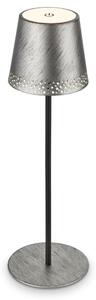 BRILONER LED nabíjecí stolní lampa 38 cm 2,6W 280lm antická stříbrná IP44 BRILO 7438-214