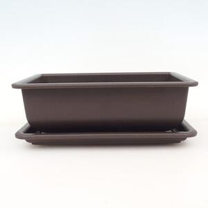 E-bonsai Bonsai miska+podmiska plast MP-2 - 21,5 x 15,5 x 7,5 cm