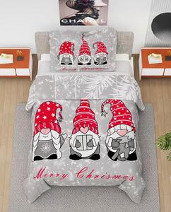 Vánoční povlečení 140x200 70x90 – Skřítci Merry Christmas | 2dílná sada