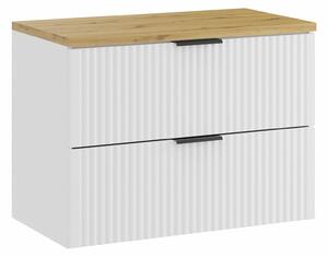 Comad Koupelnová skříňka pod deskové umyvadlo Adel White SET-ADW B ARTISAN 80 bílá/dub artisan