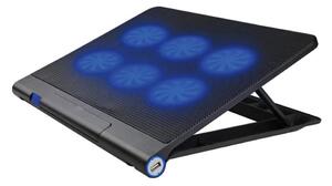 Chladící podložka pro notebook 6x ventilátor 2xUSB černá