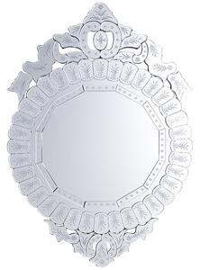 Nástěnné sříbrné zrcadlo 67 x 100 cm CRAON