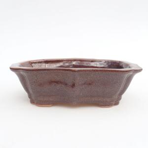 E-bonsai Keramická bonsai miska 15,5 x 11,5 x 4,5 cm hnědá