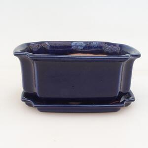 E-bonsai Bonsai miska + podmiska H01 - modrá