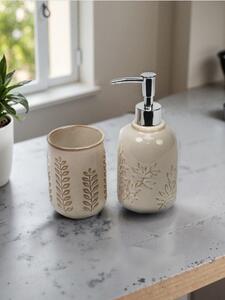 Sinsay - SOAP DISPENSER & TOOTHBRUSH STORAGE - krémová