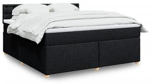 Box spring postel s matrací černá 180x200 cm textil 3286775