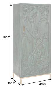 Vysoká komoda PEACOCK 3D 170 CM zelená masiv mango Nábytek | Úložné prostory | Komody | Vysoké 2