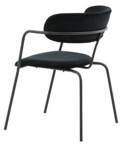 Jídelní židle Arrow, 2ks, černá, S58xD61xV79