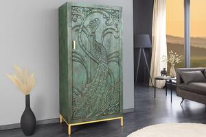 Vysoká komoda PEACOCK 3D 170 CM zelená masiv mango Nábytek | Úložné prostory | Komody | Vysoké 8