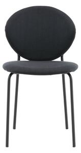 Jídelní židle Vault, 2ks, černá, S46xD61,5xV80