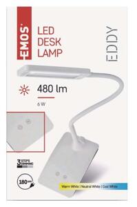 EMOS Stolní LED lampa Eddy, bílá Z7599W