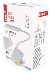 EMOS Stolní LED lampa Eddy, bílá Z7599W