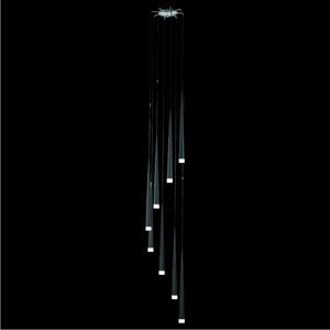 LUXERA Designové závěsné osvětlení EBONY, 8xG9, 33W, černé 48005