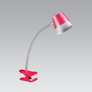 PREZENT Moderní LED stolní lampa s klipem VIGO, 4W, denní bílá, růžová 26051