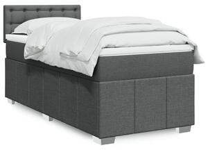 Box spring postel s matrací tmavě šedá 80 x 200 cm textil 3289210