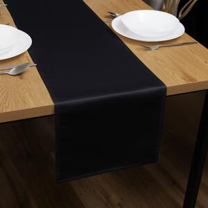 Biante Saténový běhoun na stůl polyesterový Satén LUX-026 Černý 20x120 cm