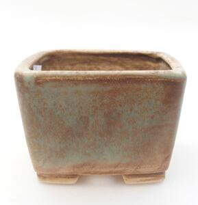 E-bonsai Keramická bonsai miska 6 x 6 x 4,5 cm zelená