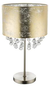 GLOBO Designová stolní lampa s křišťály AMY, 1xE27, 60W, zlatá 15187T3