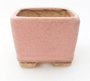 E-bonsai Keramická bonsai miska 6 x 6 x 4,5 cm růžová