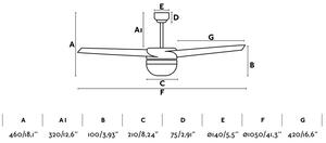 FARO BARCELONA Reverzní stropní ventilátor na dálkové ovládání s osvětlením EASY, 3 rychlosti, bílý 33415