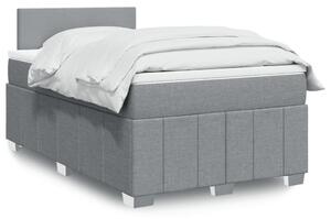 Box spring postel s matrací světle šedá 120x190 cm textil 3289300