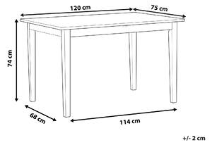Dřevěný stůl do jídelny bílý 120 x 75 cm HOUSTON