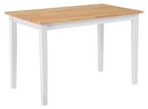 Bílý dřevěný jídelní stůl 114 x 68 cm GEORGIA
