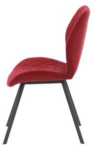 Jídelní židle Gemma, 2ks, červeno černá, S50xD63xV90