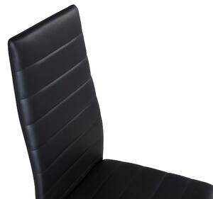 Jídelní židle Slim, 2ks, černá, S42xD48xV98