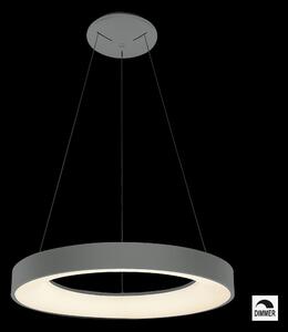 LUXERA LED závěsný lustr na lanku GENTIS, šedý, 600mm 18406