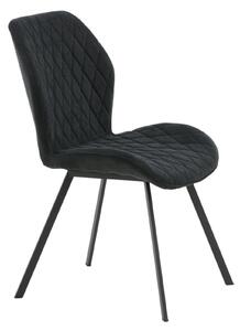 Jídelní židle Gemma, 2ks, černá, S50xD63xV90