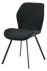 Jídelní židle Gemma, 2ks, černá, S50xD63xV90